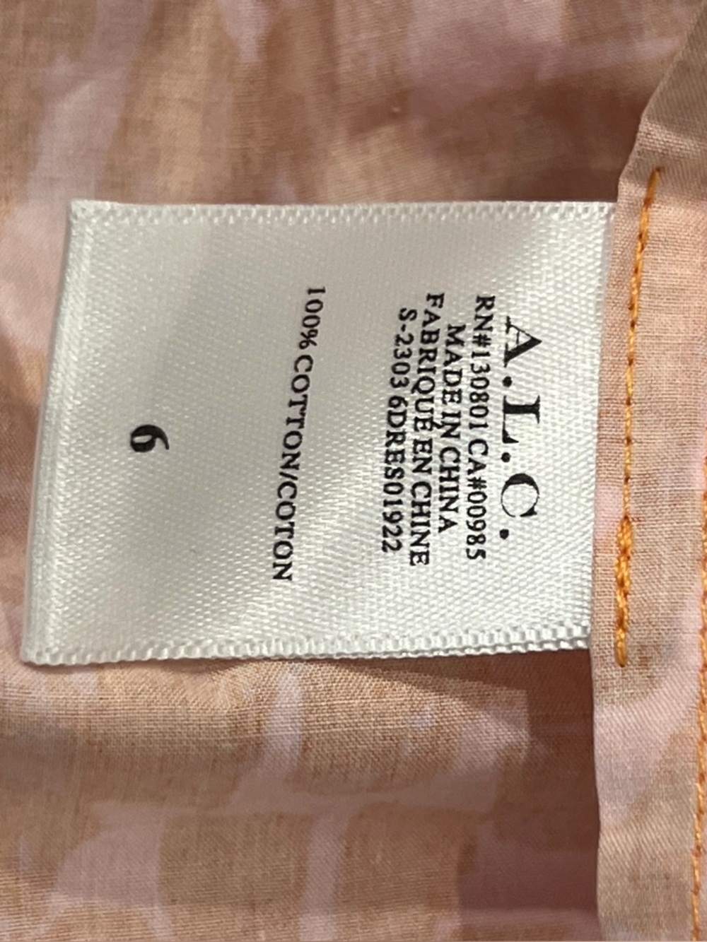 A.L.C. Cutout Twist Mini Dress – Pink & Orange Print (Size 6) - Picture 4 of 8